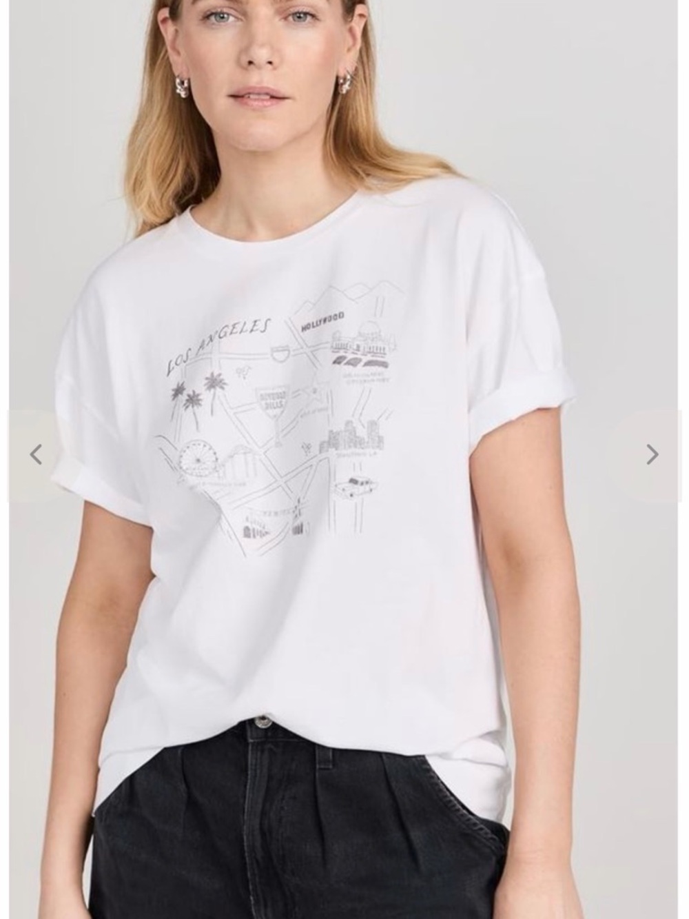 rag & bone MICA CITY TEE White Graphic 'Los Angeles'